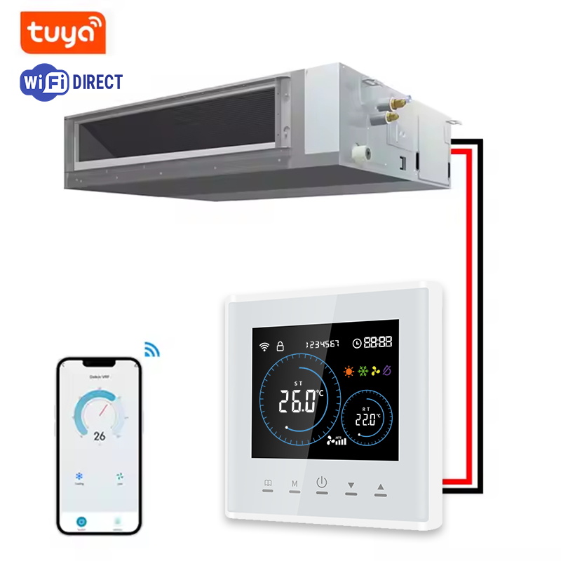 Smart Home Hvac - Slimme wifi-thermostaat voor energiebesparende airconditioning, HVAC-ventilator,