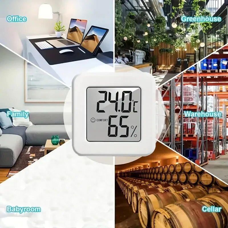 Smart Home Room - Digitale hygrometerthermometer Binnenthermometer Temperatuurmeter Mini LCD-weerstationsensor