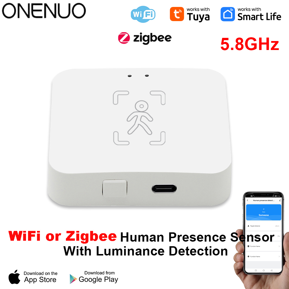 Smart Home Retrofit - Tuya WiFi/Zigbee Menselijke aanwezigheidssensor MmWave Radar