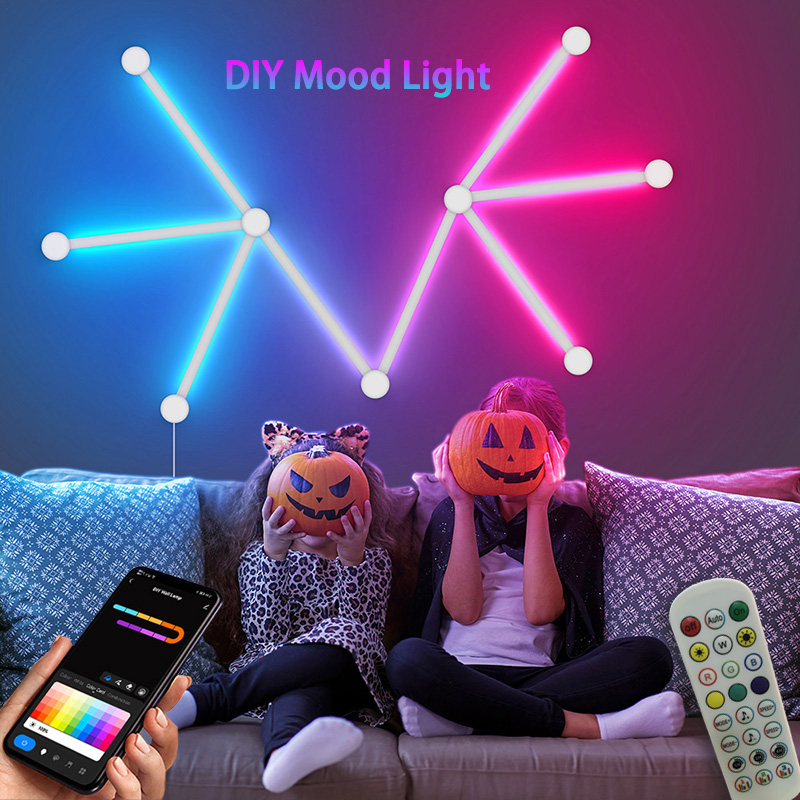 Smart Home Room - Slimme RGB-wandlamp, Bluetooth APP-verbinding LED-lichtbalk voor