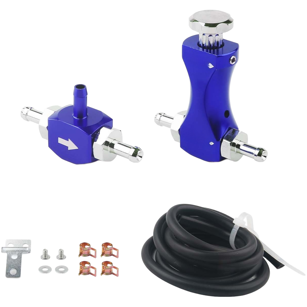 Smart Home Hvac - Handmatige boostcontroller, verstelbare turbodrukregelaar, aluminium, blauw,
