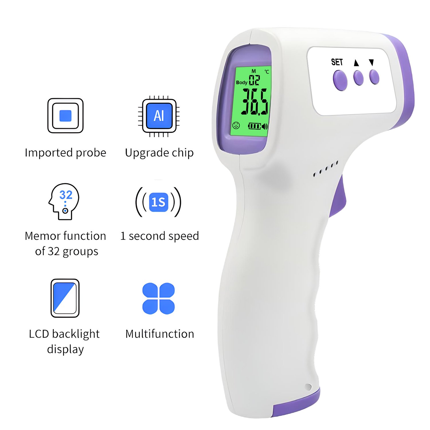 Elektronische voorhoofdthermom - Smart Home Room recensie en prijs