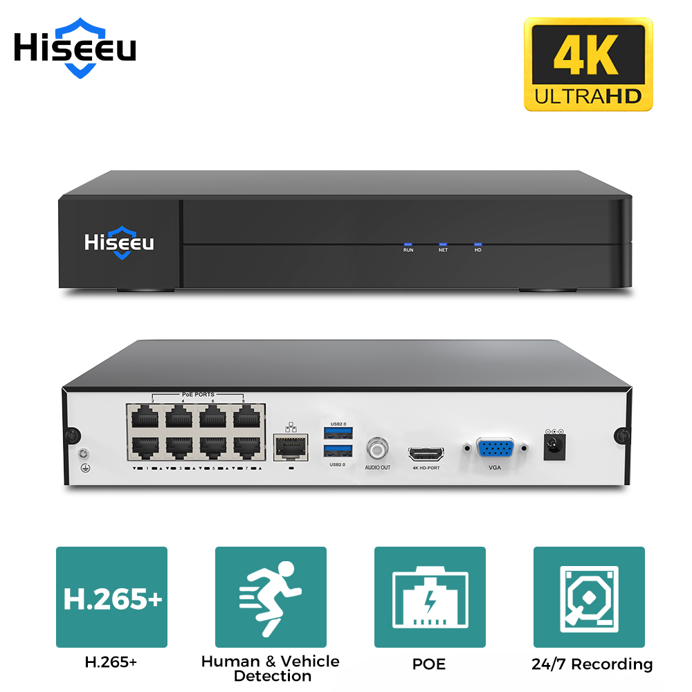 Hiseeu 8CH 4K PoE NVR Netwerk  - Security Ip Camera recensie en prijs